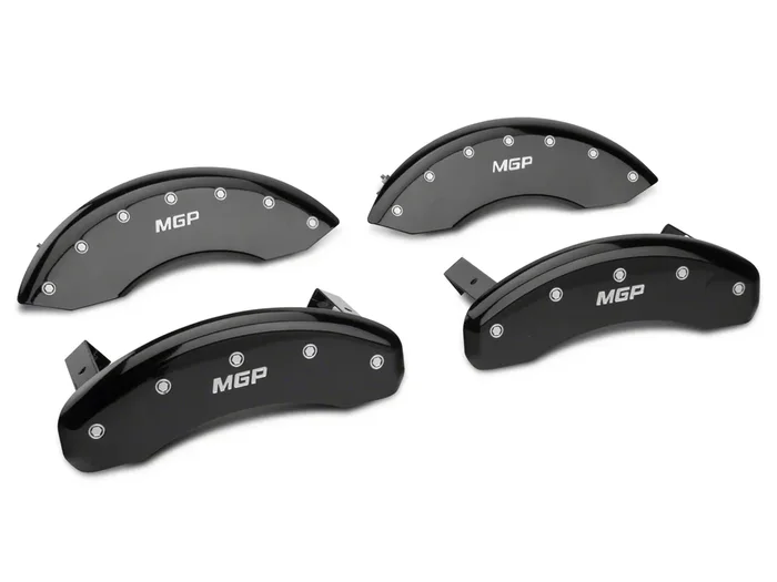 MGP Brake Caliper Covers with MGP Logo; Black; Front and Rear (04-08 F-150)Find parts that fit my vehicle