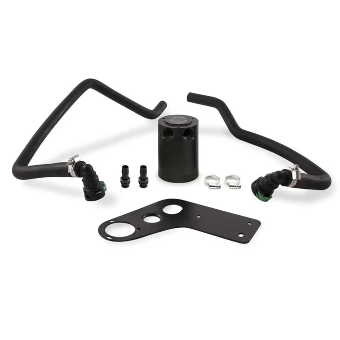 Mishimoto 2015+ Ford Mustang GT Baffled Oil Catch Can Kit – Black – MMBCC-MUS8-15PBE