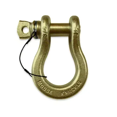 Moose Knuckle Offroad B’oh Spin Pin Recovery Shackle 3/4; Brass Knuckle