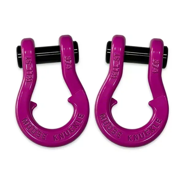 Moose Knuckle Offroad Jowl Split Recovery Shackle 3/4 Combo; Pogo Pink / Pogo Pink