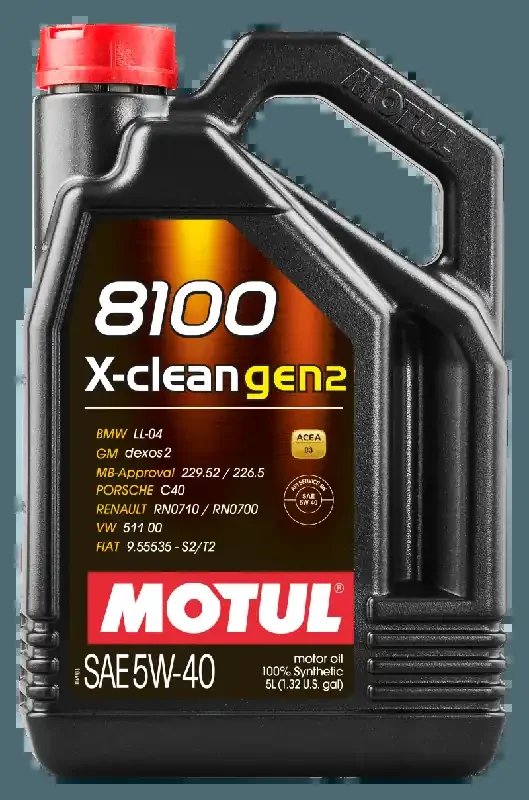 Motul 5L Synthetic Engine Oil 8100 X-CLEAN Gen 2 5W40