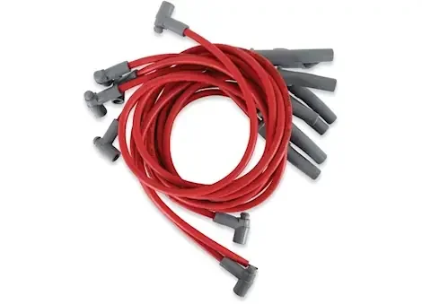 MSD Ignition 75-on chevy 454 hei super conductor spark plug wire set, red jacke