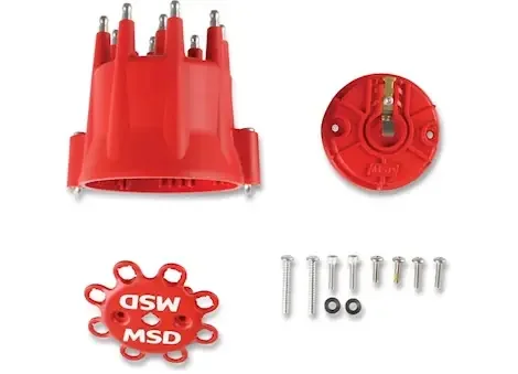 MSD Ignition Red cap/rotor kit, incl cap pn 8433 & race rotor pn 846