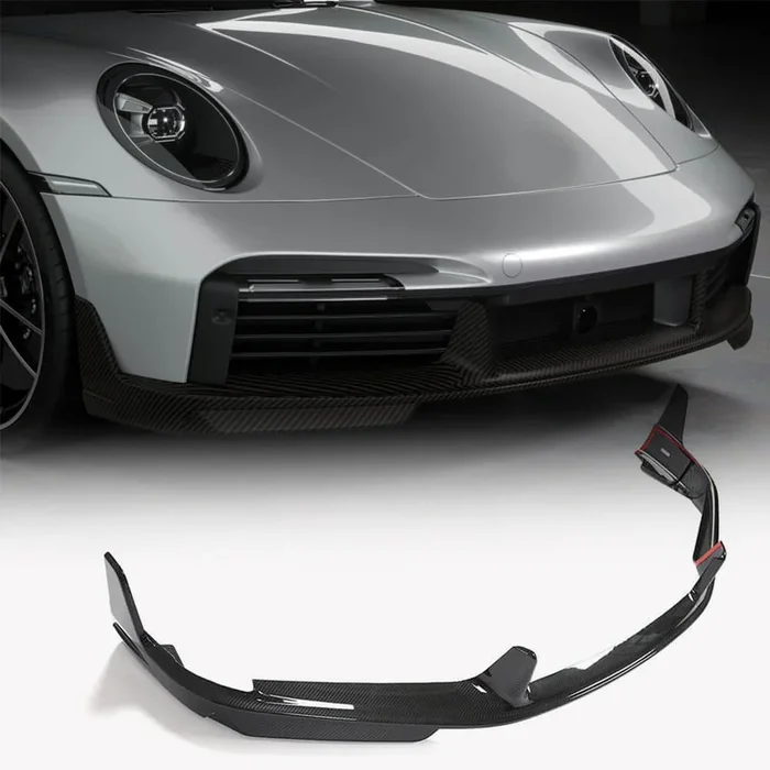 Porsche 911 992 Turbo S 2019-2023 Front Bumper Lip Dry Carbon Fiber