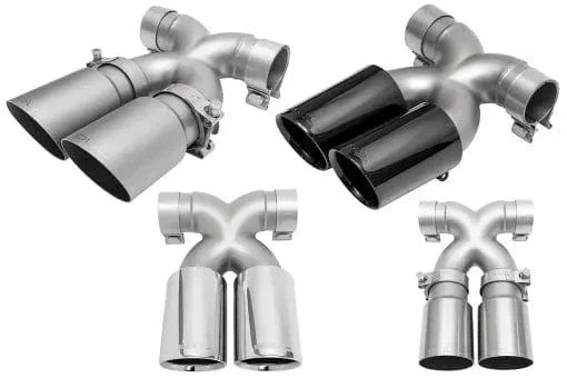 Porsche 987.2 / 981 Cayman / Boxster Bolt-On X-Pipe With Tips – Straight Cut Single Wall