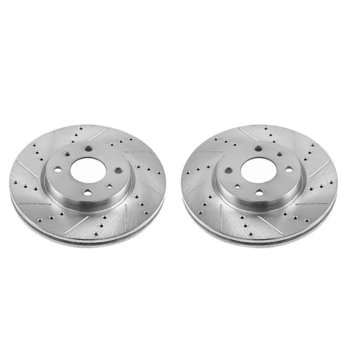 Power Stop 12-18 Fiat 500 Front Evolution Drilled & Slotted Rotors – Pair