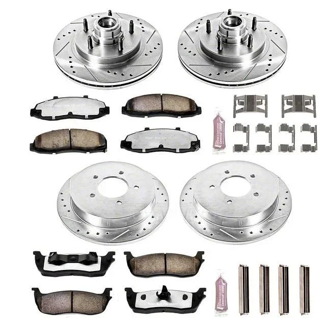 PowerStop Z36 Extreme Truck and Tow 5-Lug Brake Rotor and Pad Kit; Front and Rear (99-Early 00 2WD F-150)Find parts that fit my vehicle
