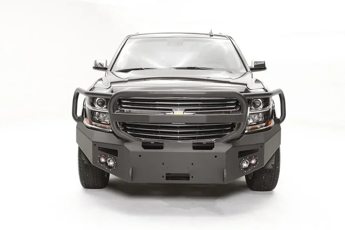Premium Winch Front Bumper Uncoated/Paintable w/Full Grill Guard [AWSL] CS15-F3550-B