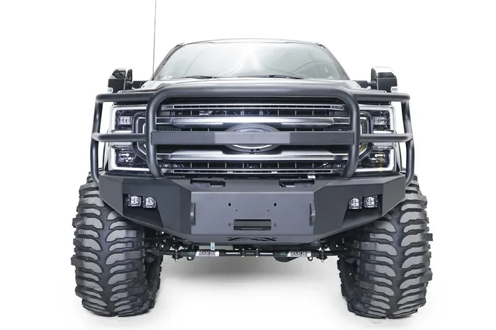 Premium Winch Front Bumper w/Full Grill Guard FS17-A4160-1
