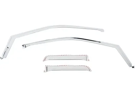 Putco 15-20 f150/17-c f250/f350 super cab 4pc element chrome window visors(in channel/tape on)