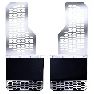 Putco 78020 Mud Skins Polished Stainless Steel (Featuring Hex Shield Pattern)