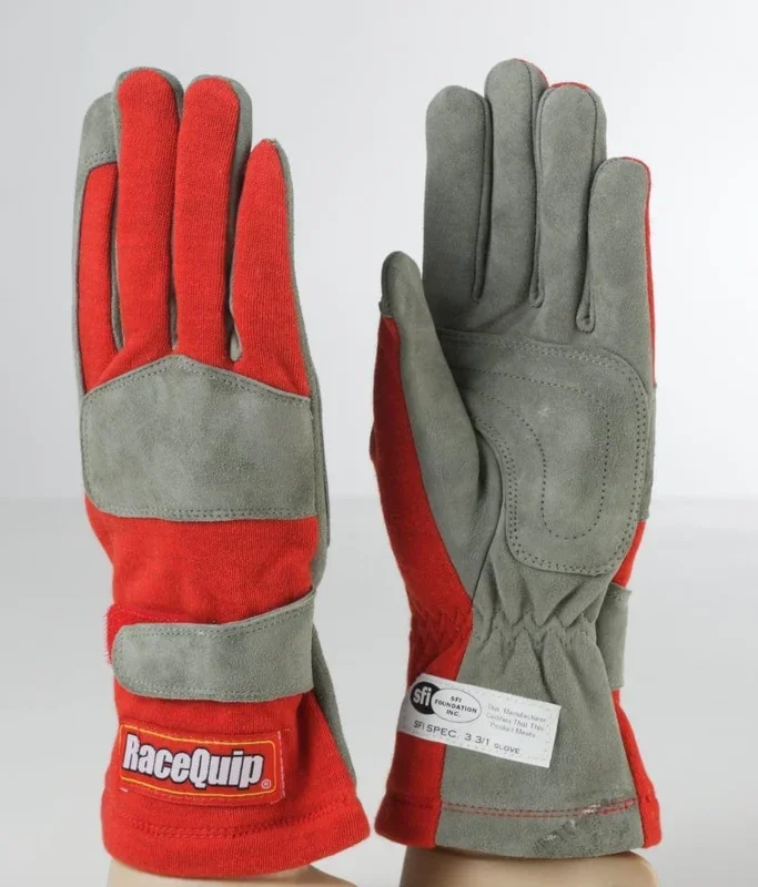RaceQuip Red 1-Layer SFI-1 Glove – Large