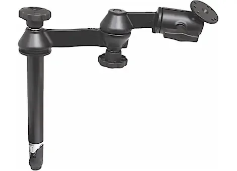 Ram mounts 8in upper pole w/ double swing arms & round plate
