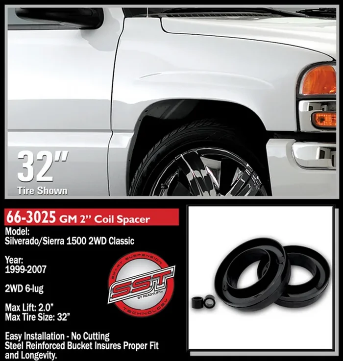 ReadyLIFT 1999-2007 CHEVROLET/GMC 1500 2‘‘ Front Leveling Kit