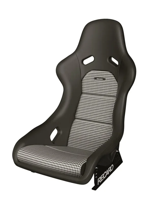 Recaro Classic Pole Position ABE Seat – Black Leather/Pepita Fabric