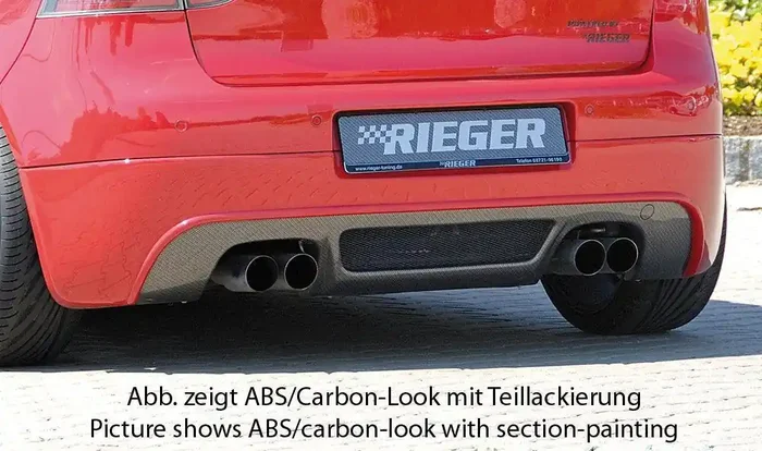 Rieger VW Golf 5 Rear Skirt Extension – Carbon Look