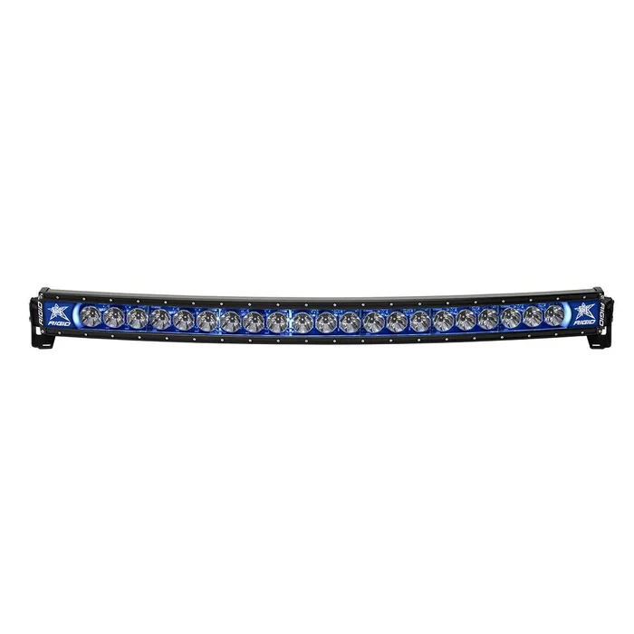 RIGID 40 Inch LED Light Bar Single Row Curved Blue Backlight Radiance Plus