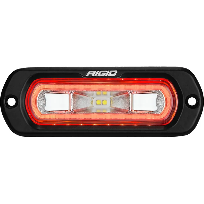 RIGID SR-L Series Marine Spreader Pod 2 Wire Flush Mount Black With Red Halo