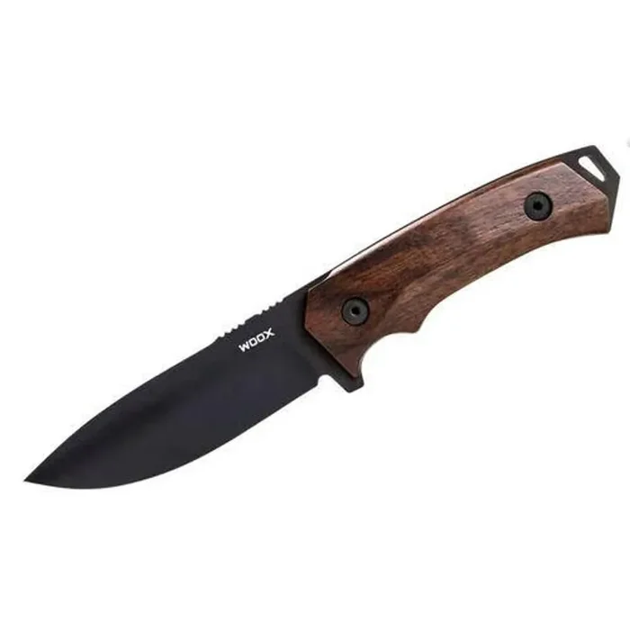 Rock 62 Fixed Blade Knife – Blk / Walnut / Plain – BU.KNF001.01