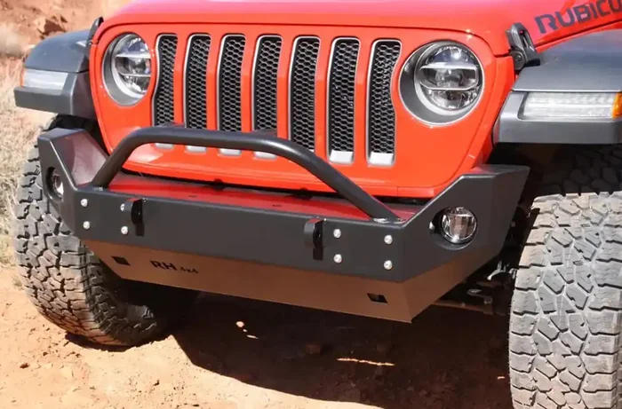 Rock Hard 4×4 Aluminum Patriot Series Mid Width Front Bumper for Jeep Wrangler JL 2018 – Current [RH-90249]
