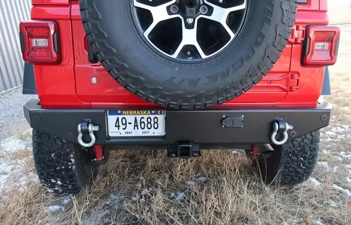 Rock Hard 4×4 Aluminum Patriot Series Rear Bumper w/o Tire Carrier for Jeep Wrangler JL 2018 – Current [RH-90340]