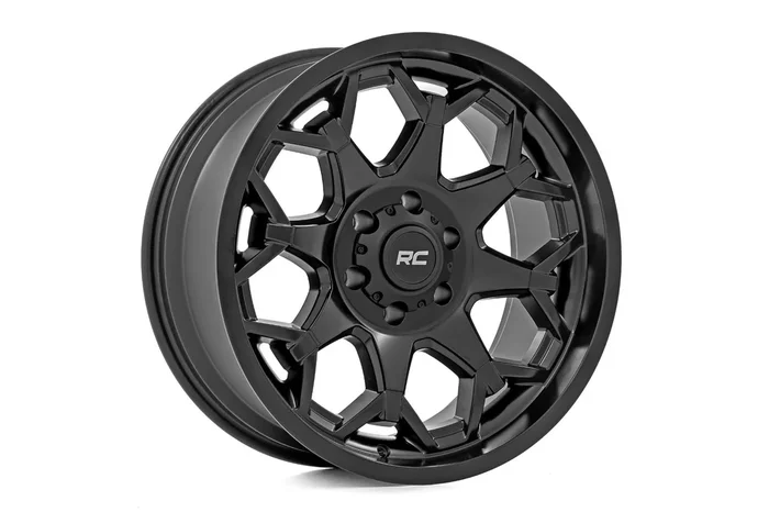 Rough Country 80 Series Wheel | One-Piece | Semi Gloss Black | 20×9 | 8×180 | 0mm