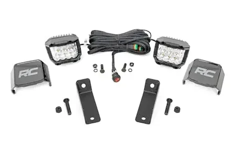 Rough Country 97083 LED Light Kit Rear Mount 2 Chrome Pair Wide Angle Can-Am Maverick Sport