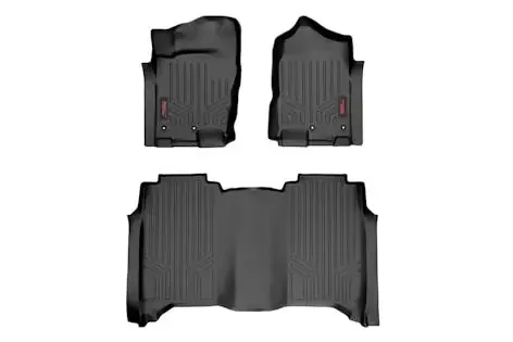 Rough Country M-81715 Floor Mats FR & RR Crew Cab Nissan Titan 2WD/4WD (2017-2023)