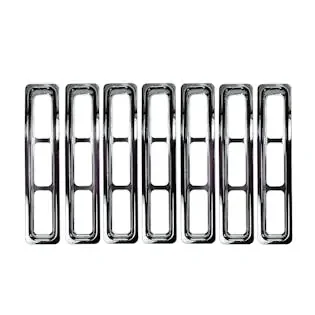 Rugged Ridge 11306.02 Grille Inserts; Chrome; 97-06 Jeep Wrangler TJ