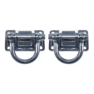 Rugged Ridge 11540.17 Polished Stainless Steel D-Rings; XHD Modular Front; Rear Bumper