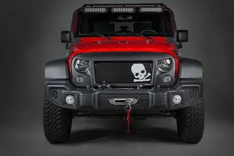 Rugged Ridge 12034.33 Spartan Grille Kit; Skull; 07-17 Jeep Wrangler JK