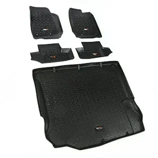 Rugged Ridge 12988.03 Floor Liners; Kit; Black; 2-Door; 11-17 Jeep Wrangler JK