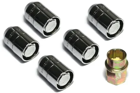 Rugged Ridge 16715.20 Five Piece Wheel Lock Set 1/2-20 Thread; Chrome