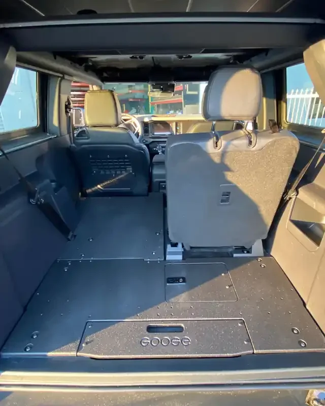Second Row Seat Delete Plate System for 2021+ Ford Bronco – 50% Driver Seat Delete 4414
