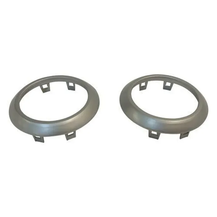 Set of 2, Plastic, Brushed Silver Finish