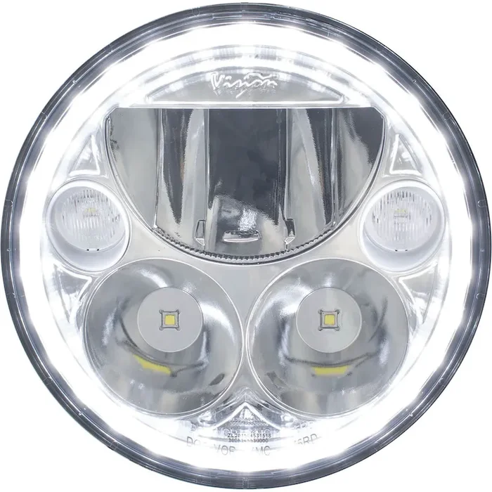 Single 5.75″ Round VX LED Headlight (with Low-High-Halo)