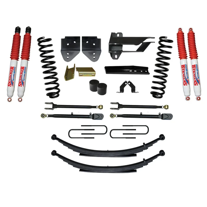 Skyjacker 4″ Leaf Springs Lift Kit Nitro Shocks for 2017-2019 Ford F-250/ F-350 Super Duty Gas