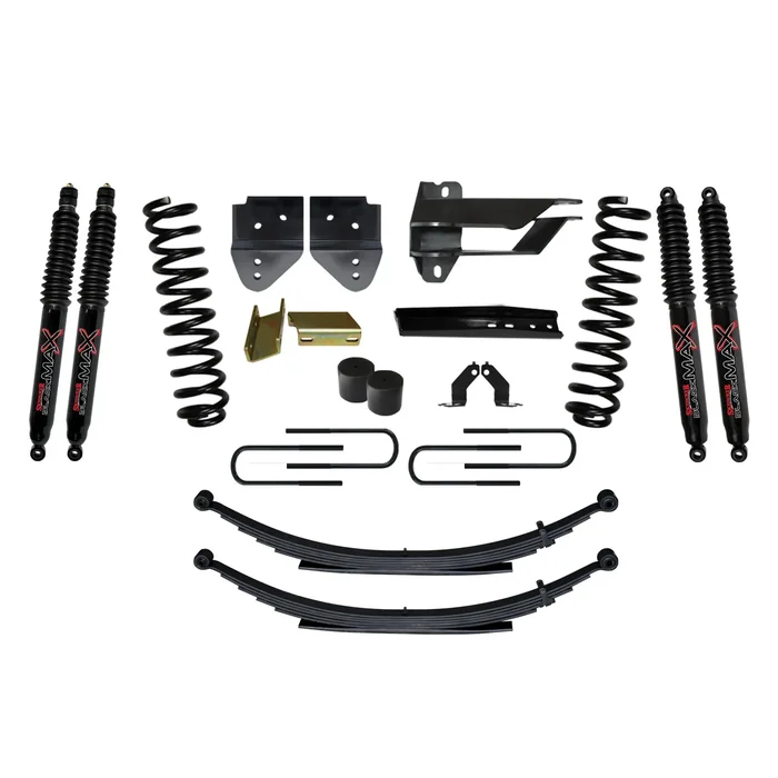 Skyjacker 4″ Springs Lift Kit Black MAX Shocks for 2017-2019 Ford F-250/ F-350 Super Duty Gas