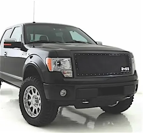 Smittybilt 15-16 f150 m1 black wire mesh grille