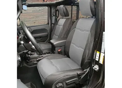 Smittybilt 20-c gladiator jt gen2 neoprene front/rear seat cover; charcoal/black