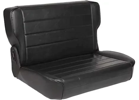 Smittybilt 86-95 cj & wrangler (yj) seat – rear – fold & tumble – vinyl black