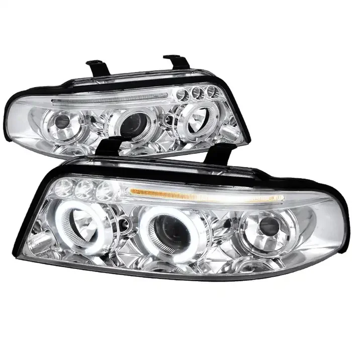 Spec-D Projector Headlights Audi A4/S4 B5 (1999 2000 2001) Dual LED Halo Black