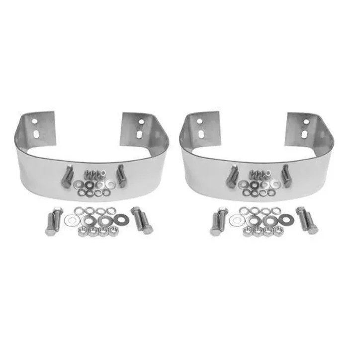 Stainless Steel Rear Bumperettes for 76-95 Jeep CJ-5, CJ-7, CJ-8, YJ Wrangler