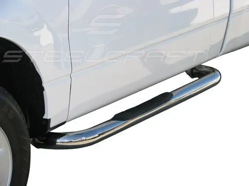 Steelcraft 3″ Round Sidebars Stainless Steel for 2009-2014 Ford F-150 Regular Cab