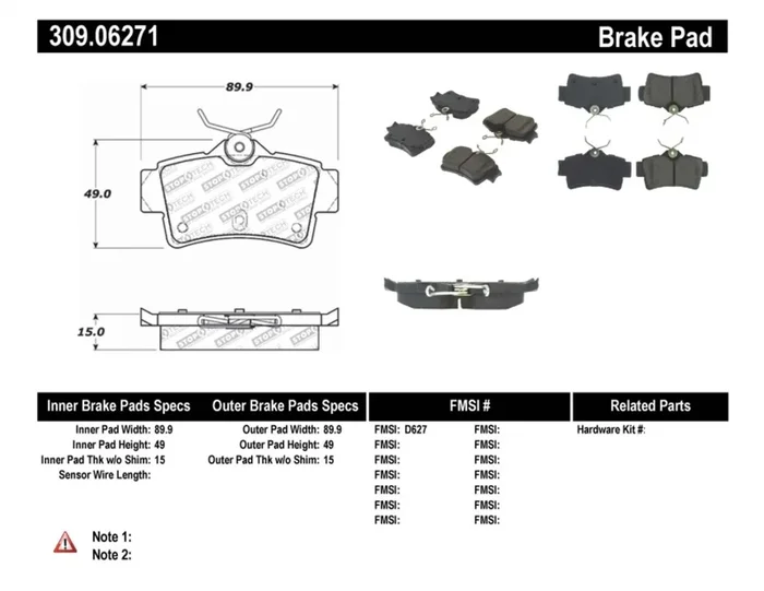 StopTech Performance Brake Pads – 309.06271