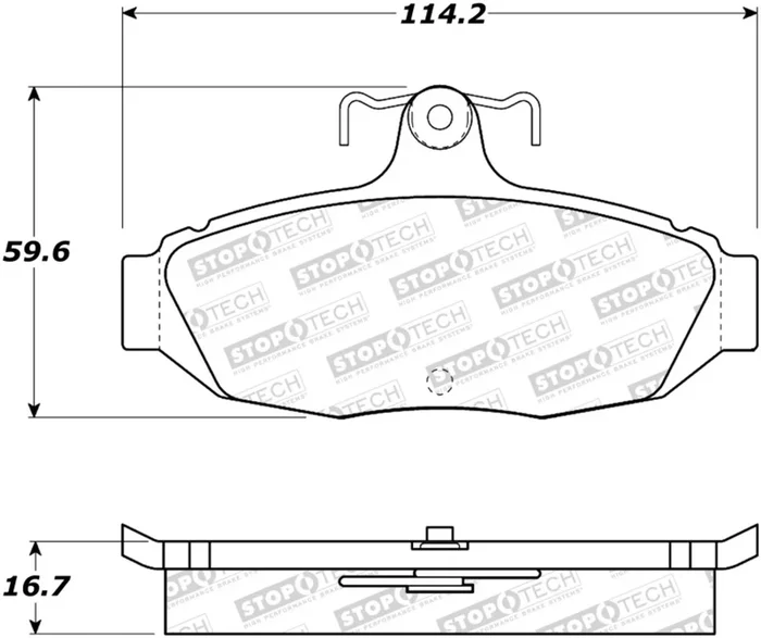 StopTech Sport Brake Pads w/Shims & Hardware – Rear – 309.05450