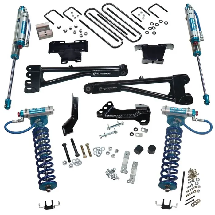 SuperLift 4″ KING Edition Radius Arm Lift Kit For 2017-2025 Ford F-250 Super Duty 4WD – with KING Front Coilovers and KING Reservoir Rear Shocks