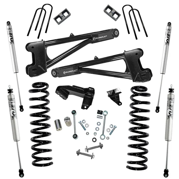 SuperLift 4″ Lift Kit 2008-2010 Ford F-250/F-350 Super Duty 4WD Diesel Replacement Radius Arms FOX Shocks
