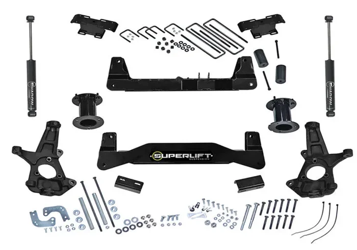 SuperLift 6.5″ Lift Kit w/ Shadow Shocks For 2007-2016 GMC Sierra 1500 2WD w/ Cast Steel Ctrl Arms
