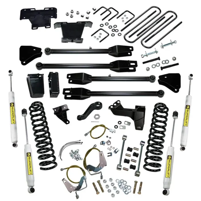 SuperLift 6″ Lift Kit For 2008-2010 Ford F-250 and F-350 Super Duty 4WD – Diesel Engine – with a 4-Link Conversion and Superide Shocks